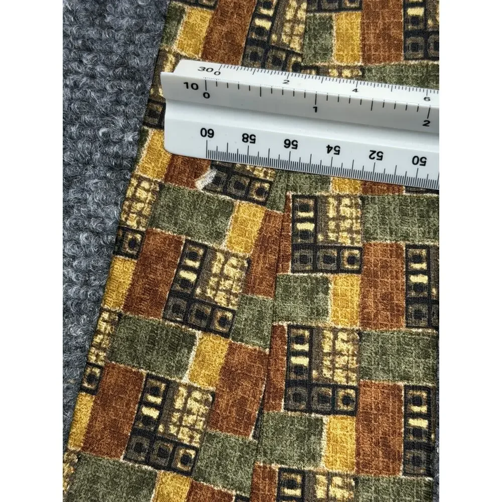 Ermenegildo Zegna Mens Silk Tie Brown Green Gold Geometric Made Italy